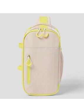 Sun Squad 6 Cans/4.5qt Soft Sided Cooler With Adjustable Straps Beige & Yellow